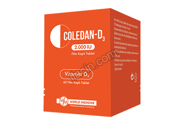 COLEDAN-D3 2000 IU FILM KAPLI TABLET (60 TABLET) görseli