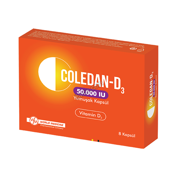 COLEDAN-D3 50.000 IU YUMUSAK KAPSUL (8 KAPSUL) görseli