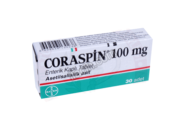 CORASPIN 100 MG 30 TABLET görseli