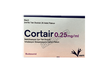 CORTAIR 0,25 MG/ML NEBULIZASYON ICIN TEK DOZLUK INHALASYON SUSPANSIYONU ICEREN FLAKON (20 FLAKON) görseli