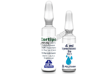 CORTIPOL 250 MG I.M./I.V. ENJEKSIYONLUK COZELTI HAZIRLAMAK ICIN TOZ VE COZUCU (1 AMPUL + 1 ENJEKSIYONLUK SU ICEREN AMPUL) görseli