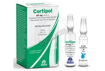 CORTIPOL 40 MG I.M./I.V. ENJEKSIYONLUK/INFUZYONLUK COZELTI HAZIRLAMAK ICIN TOZ VE COZUCU görseli