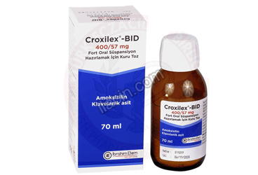 CROXILEX-BID 400/57 FORT ORAL SUSPANSIYON ICIN KURU TOZ 140 ML görseli