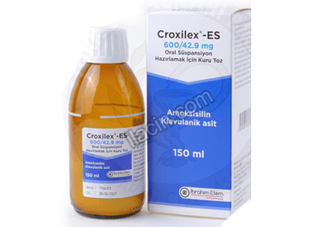 CROXILEX ES 600 MG/42,9 MG ORAL SUSPANSIYON HAZIRLAMAK ICIN KURU TOZ (150 ML) görseli