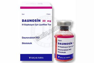 DAUNOSIN 20 MG I.V. ENJEKSIYON ICIN LIYOFILIZE TOZ (1 FLAKON) görseli