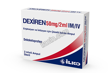 DEXIREN 50 MG/2 ML IM/IV ENJEKSIYON VE INFUZYON ICIN COZELTI ICEREN 6 AMPUL görseli