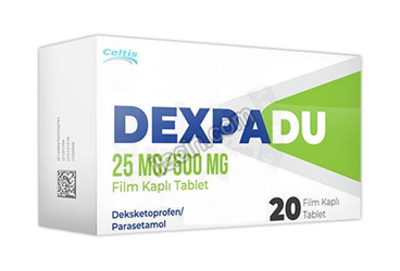 DEXPADU 25 MG /500 MG 20 FILM KAPLI TABLET görseli