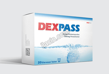 DEXPASS 25/300 MG  EFERVESAN TABLET görseli
