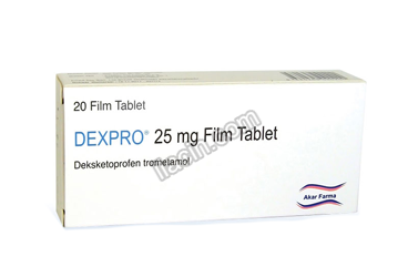 DEXPRO 25 MG 20 FILM TABLET görseli