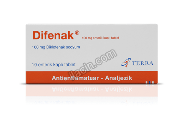 DIFENAK 100 MG 10 TABLET görseli