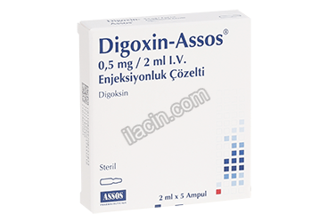 DIGOXIN - ASSOS 0,5 MG /2 ML IV ENJEKSIYONLUK COZELTI 5 AMPUL görseli