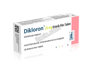 DIKLORON 25 MG 30 FILM TABLET görseli