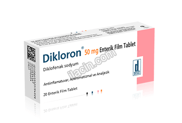 DIKLORON 50 MG 20 ENTERIK KAPLI FILM TABLET görseli