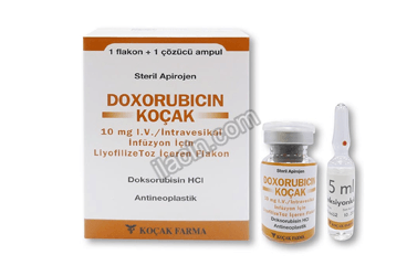 DOXORUBICIN KOCAK 10 MG IV/INTRAVESIKAL INFUZYON ICIN LIYOFILIZE TOZ ICEREN 1 FLK+1 AMP görseli