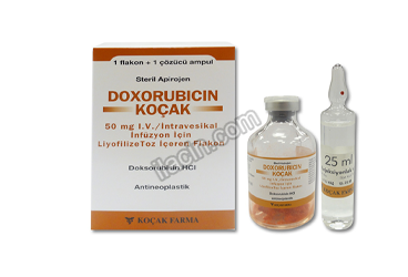 DOXORUBICIN KOCAK 50 MG IV/INTRAVESIKAL INFUZYON ICIN LIYOFILIZE TOZ ICEREN 1 FLK+1 AMP görseli