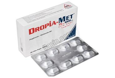 DROPIA-MET 15 MG/1000 MG FILM KAPLI TABLET (30 FILM KAPLI TABLET) görseli