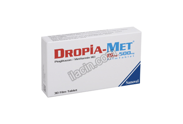 DROPIA-MET 15/500 MG 30 FILM KAPLI TABLET görseli