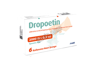 DROPOETIN 2000 IU/0,2 ML SC/IV ENJEKSIYON ICIN COZELTI ICEREN KULLANIMA HAZIR 6 SIRINGA görseli