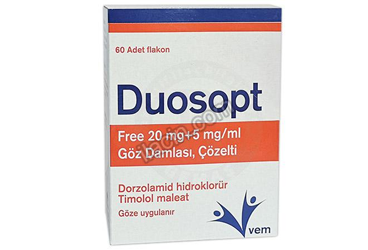 DUOSOPT FREE 20 MG + 5 MG/ML GOZ DAMLASI, COZELTI (60 ADET) görseli