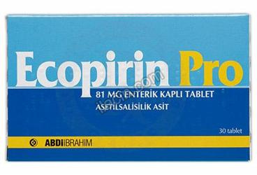 ECOPIRIN PRO 81  MG 30 ENTERIK KAPLI TABLET görseli
