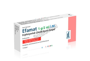 EFAMAT 1 GR/2 ML IM ENJ. COZELTI ICEREN AMPUL görseli