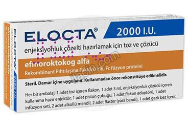 ELOCTA 2000 IU IV ENJEKSIYONLUK COZELTI HAZIRLAMAK ICIN TOZ VE COZUCU görseli