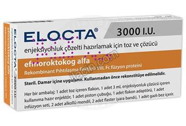 ELOCTA 3000 IU IV ENJEKSIYONLUK COZELTI HAZIRLAMAK ICIN TOZ VE COZUCU görseli