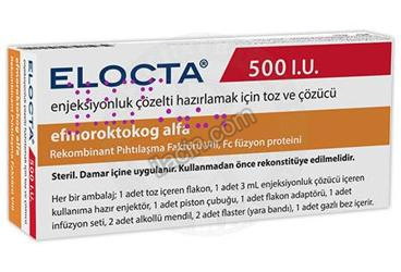ELOCTA 500 IU IV ENJEKSIYONLUK COZELTI HAZIRLAMAK ICIN TOZ VE COZUCU görseli