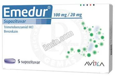 EMEDUR 100 MG+20 MG 5 SUPPOZITUAR görseli