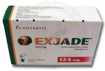 EXJADE 125 MG 28 ADET SUDA COZUNUR TABLET görseli