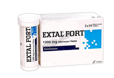 EXTAL FORT 1200 MG EFERVESAN TABLET (20 TABLET) görseli