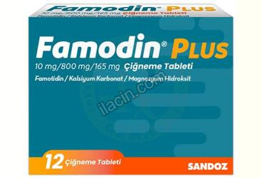 FAMODIN PLUS 10 MG/800 MG/165
MG CIGNEME TABLETI (12 TB) görseli