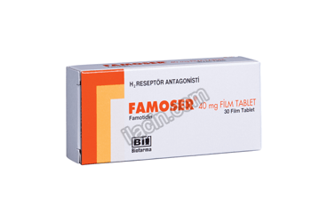 FAMOSER 40 MG 30 FILM KAPLI TABLET görseli