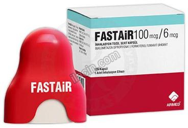 FASTAIR 100 MCG/6 MCG INHALASYON TOZU, SERT KAPSUL (120 KAPSUL) görseli