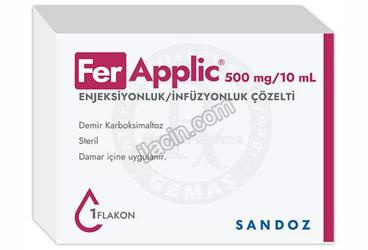 FERAPPLIC 500 MG/10 ML ENJEKSIYONLUK/INFUZYONLUK COZELTI (1 FLAKON) görseli