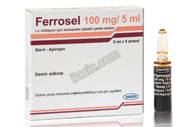 FERROSEL 100 MG/5 ML IV INF. ICIN KONSANTRE COZELTI ICEREN AMPUL görseli