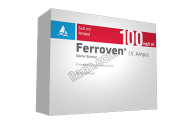 FERROVEN 100 MG / 5 ML IV ENJEKSIYONLUK COZELTI (5 AMPUL) görseli