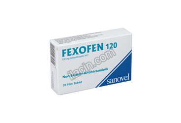 FEXOFEN 120 MG 20 TABLET görseli