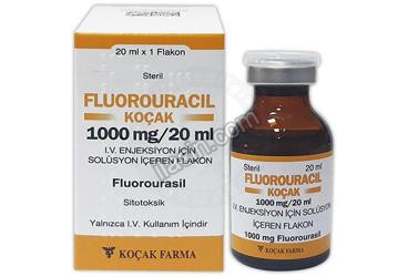 FLUOROURACIL-KOCAK 1000 MG/20 ML IV ENJEKSIYON ICIN SOLUSYON ICEREN FLAKON görseli