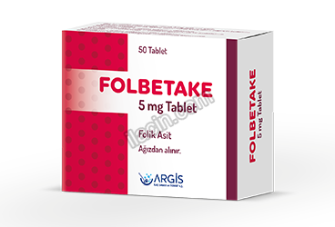 FOLBETAKE 5 MG 50 TABLET görseli