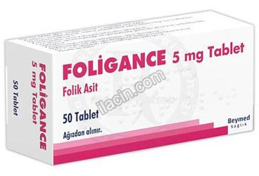 FOLIGANCE 5 MG TABLET (50 TABLET) görseli