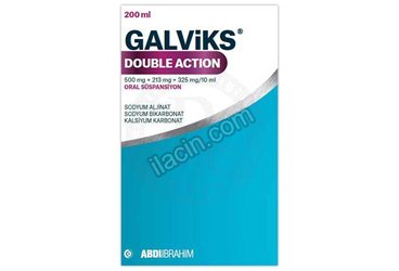 GALVIKS DOUBLE ACTION 500MG + 213MG + 325MG/10ML ORAL SÜSPANSİYON (200 ML) görseli