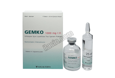 GEMKO 1000 MG IV INF. ICIN LIYOFILIZE TOZ ICEREN FLAKON görseli