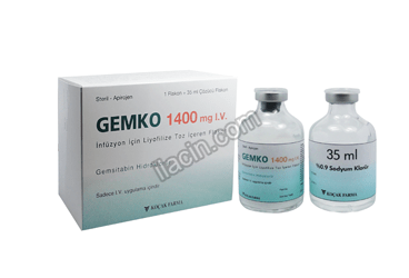 GEMKO 1400 MG IV INF. ICIN LIYOFILIZE TOZ ICEREN FLAKON görseli