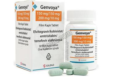 GENVOYA 150 MG/150 MG/200 MG/10 MG 30 FILM TABLET görseli