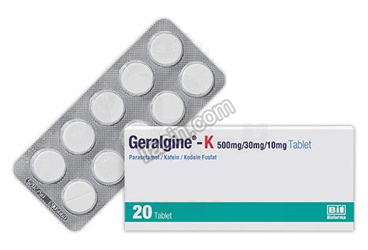 GERALGINE-K 500MG/30 MG/10 MG 20 TABLET görseli