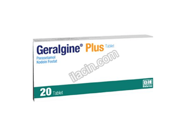 GERALGINE PLUS 300MG/30 MG 20 TABLET görseli