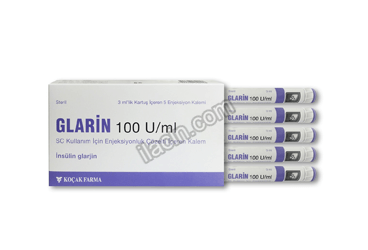 GLARIN 100 U/ML SUBKUTAN KULLANIM ICIN ENJEKSIYONLUK COZELTI (5 KALEM) görseli