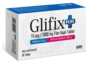 GLIFIX PLUS 15/1000 MG 30 FILM KAPLI TABLET görseli
