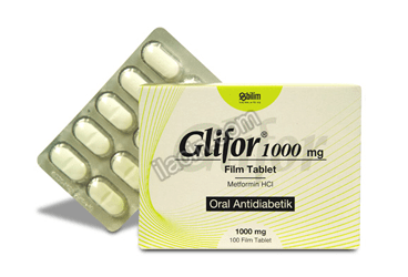 GLIFOR 1000 MG 100 FILM TABLET görseli